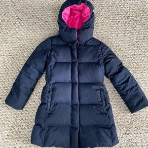 Crewcuts Navy and Pink Kids Puffer Jacket